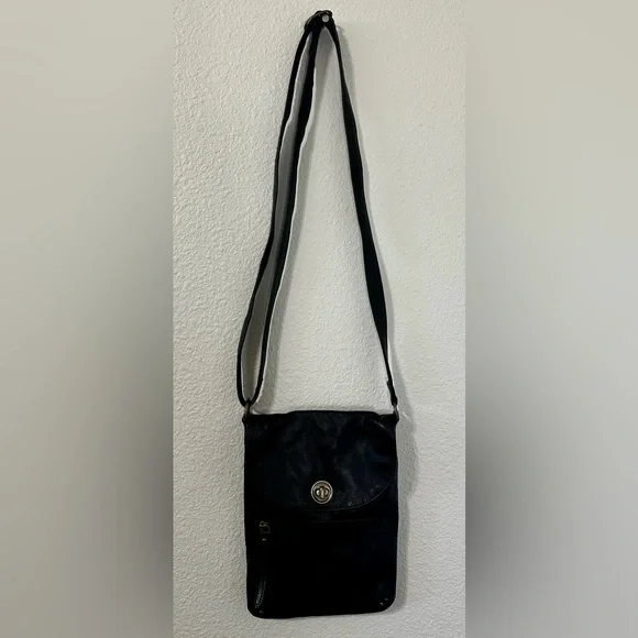 Black Leather Crossbody Bag - Picture 3 of 5